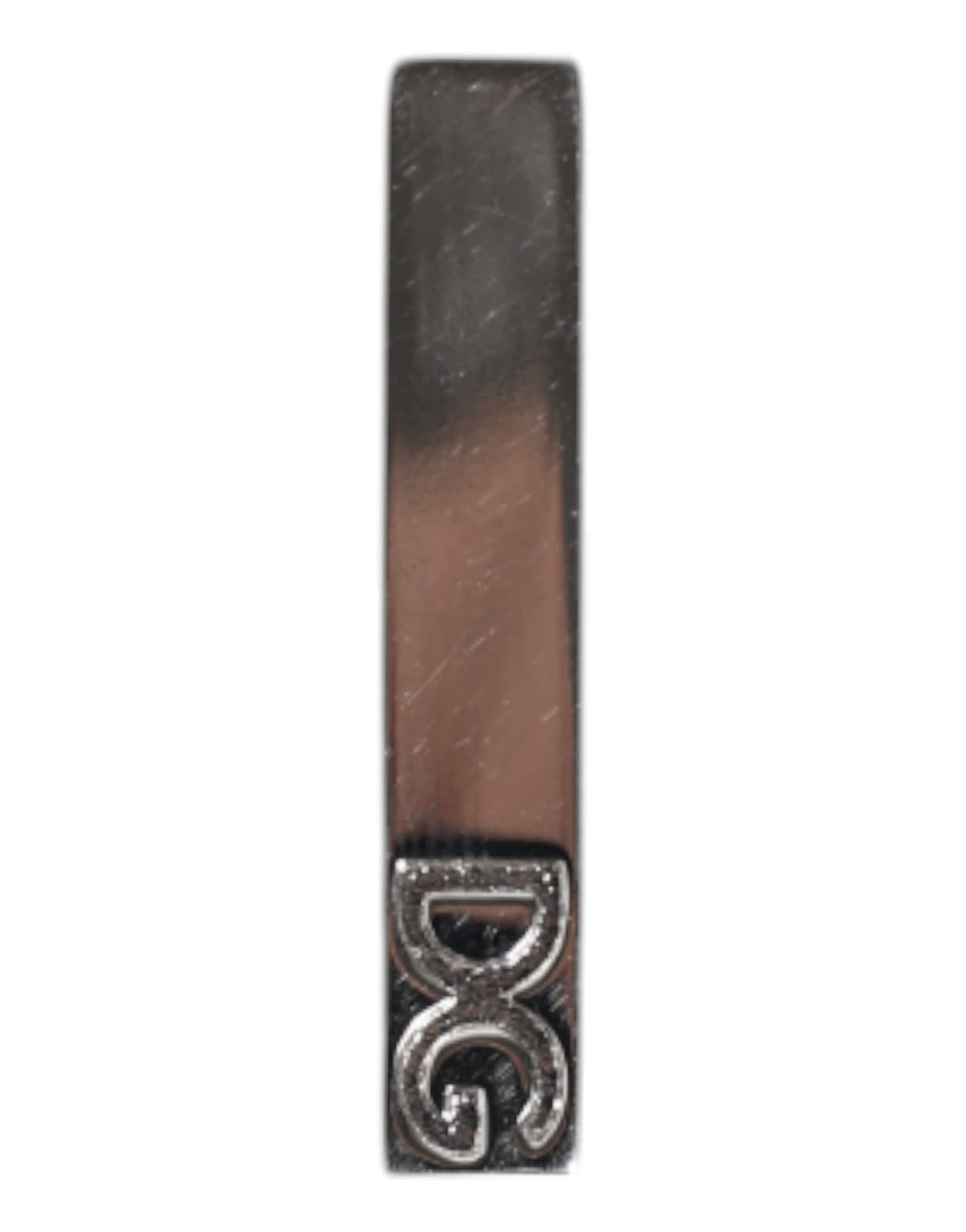 Dolce & Gabbana Silver Tone Brass Logo Branded Tie Clip Bar