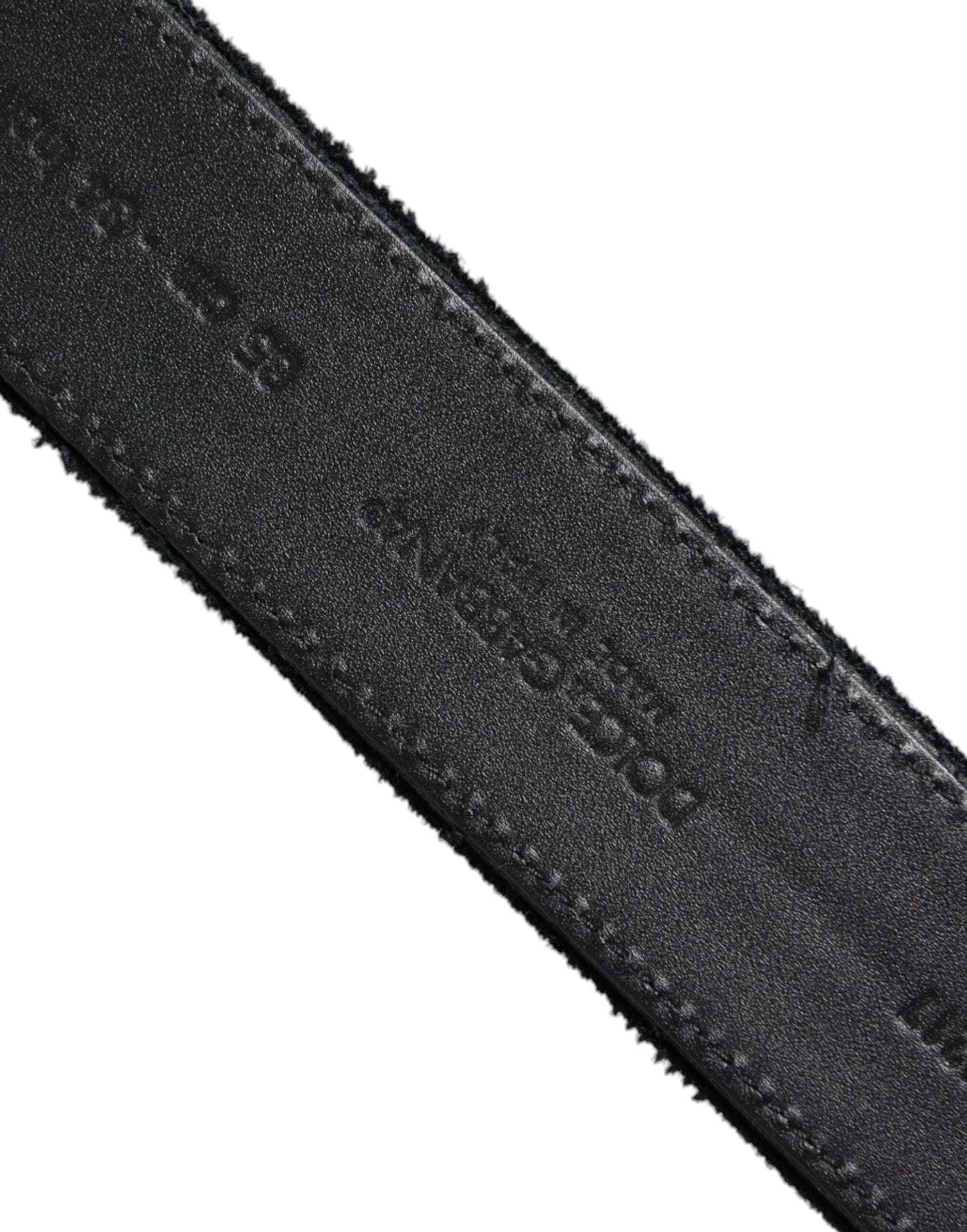 Dolce & Gabbana Black Cotton Silver Tone Metal Buckle Belt