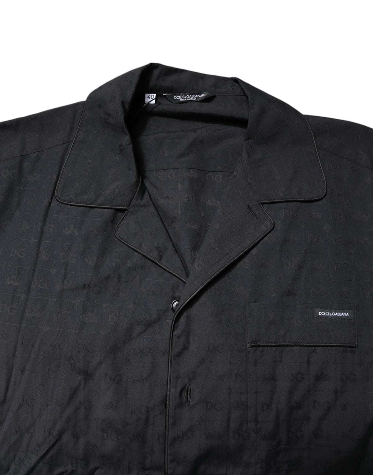 Dolce & Gabbana Black Cotton Men Pajama Set Sleepwear