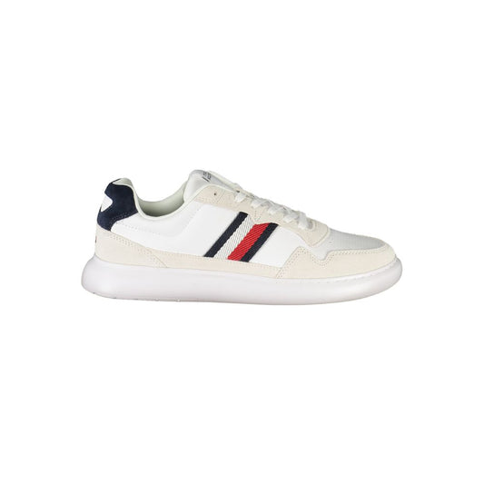 Tommy Hilfiger White Polyurethane Men Sneaker