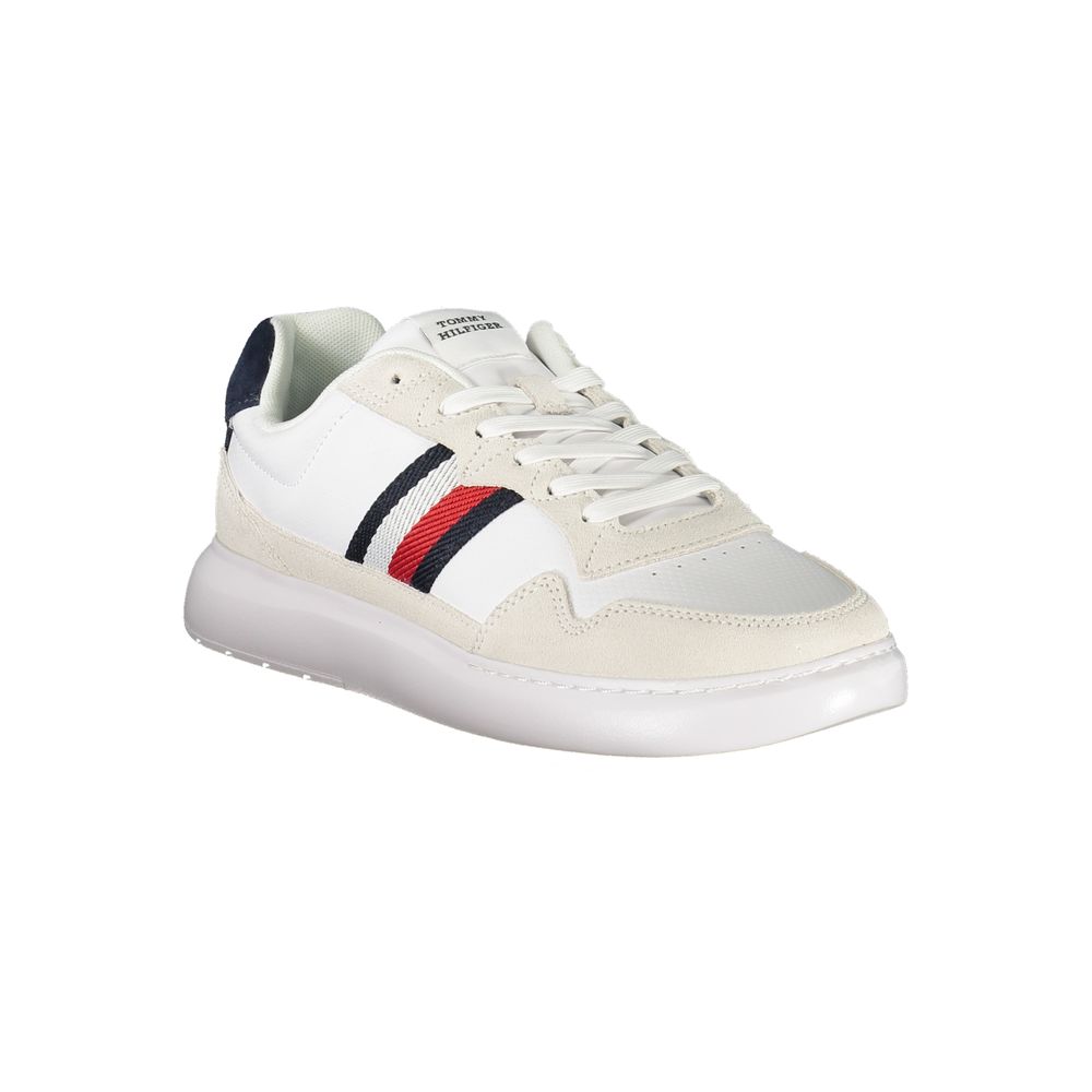 Tommy Hilfiger White Polyurethane Men Sneaker
