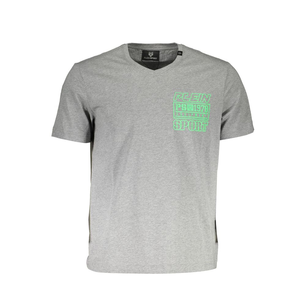 Plein Sport T-Shirt Uomo in Cotone Grigio