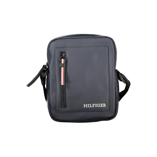 Tommy Hilfiger Blaue Polyurethan Damen-Schultertasche