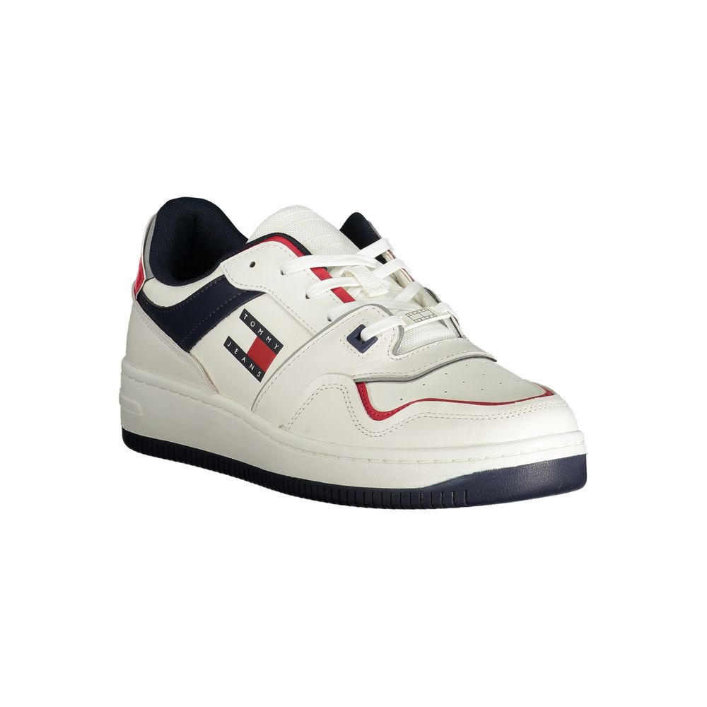 Tommy Hilfiger Bianco Polyurethane Men Sneaker
