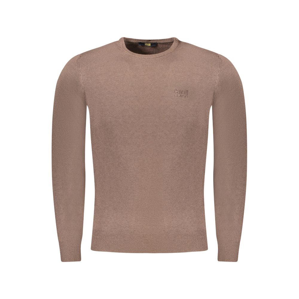 Cavalli Class Marrone Viscose Men's Sweater