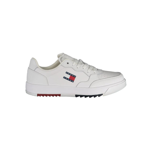 Tommy Hilfiger White Polyurethane Men's Sneaker