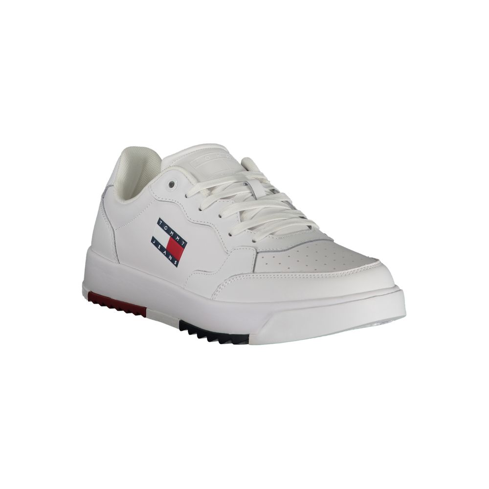 Tommy Hilfiger White Polyurethane Men's Sneaker