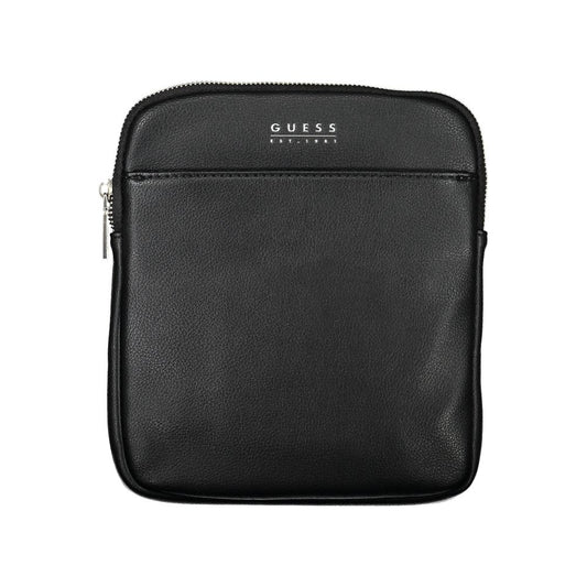 Guess Jeans Nero Poliuretano Men Shoulder Bag