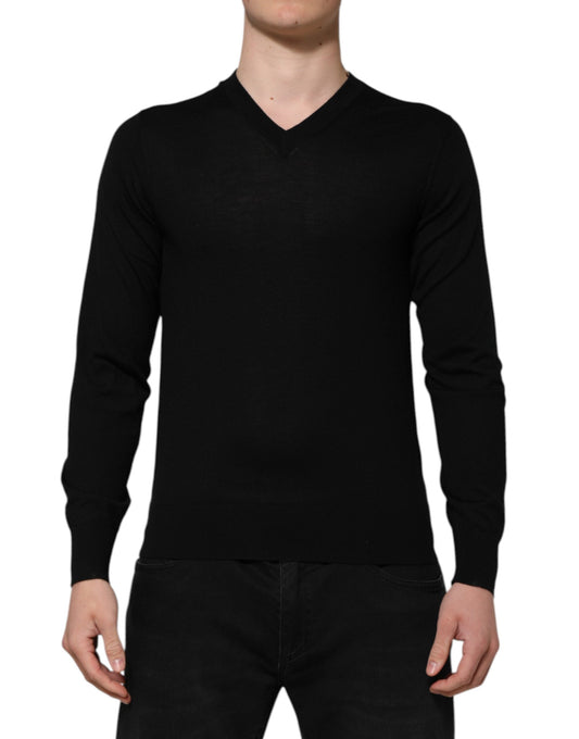 Dolce & Gabbana Donkergrijze Geborduurde Logo Pullover