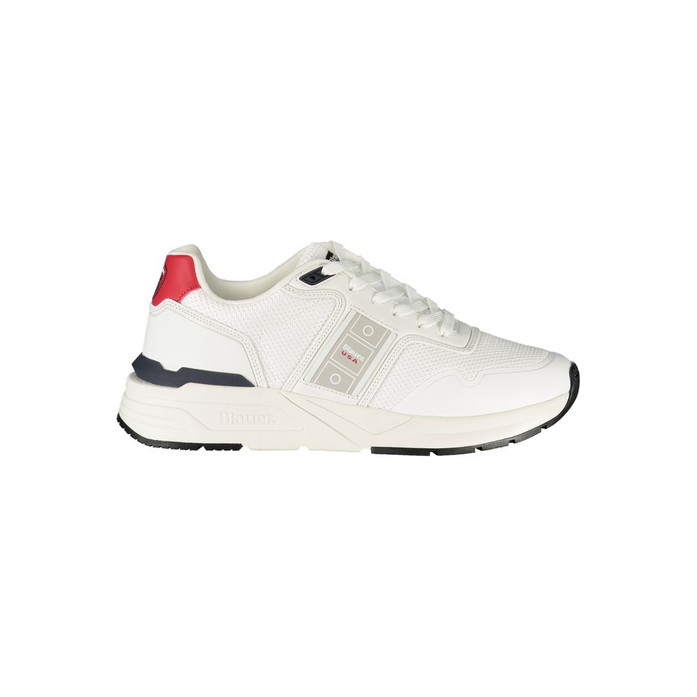 Blauer White Polyester Men's Sneaker