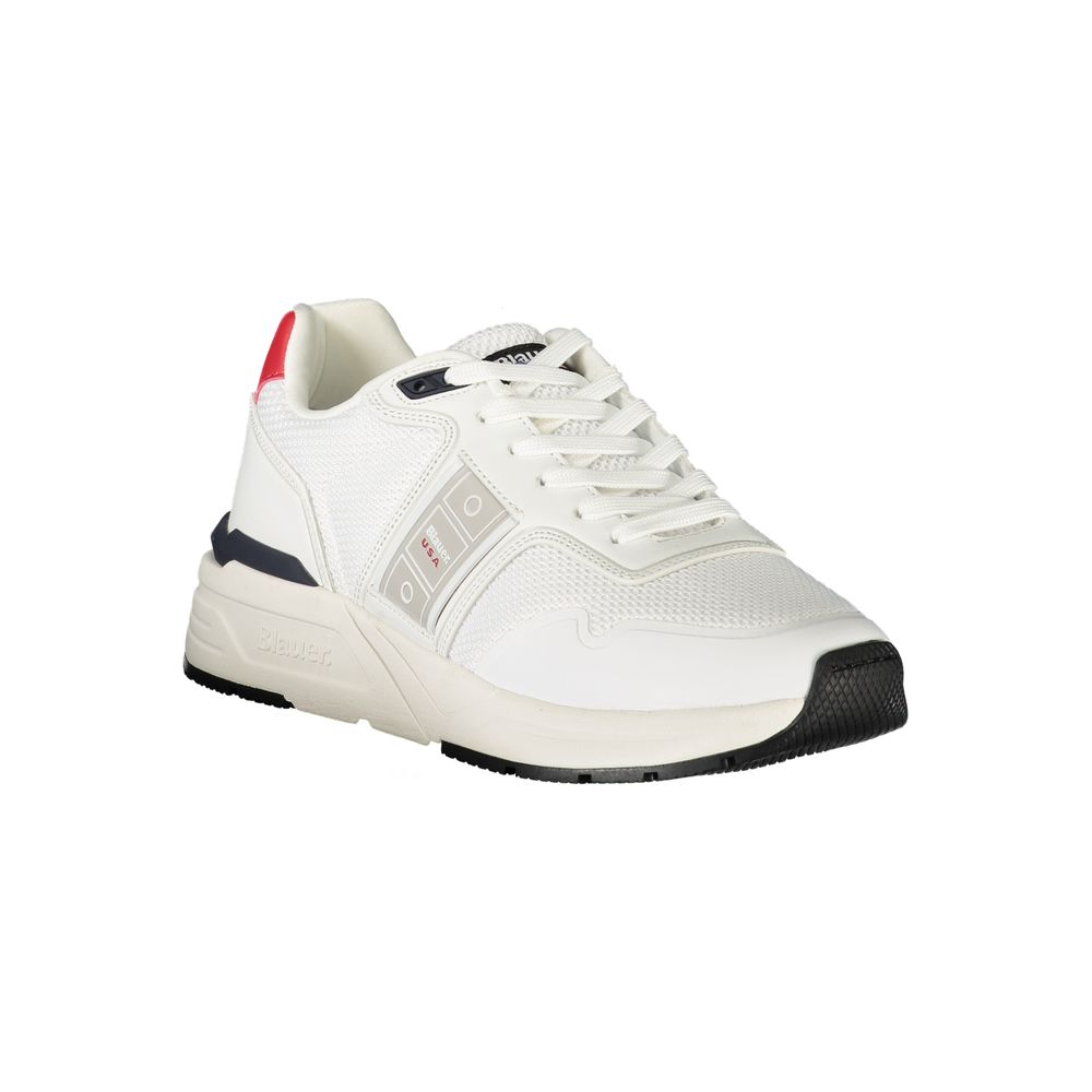 Blauer White Polyester Men's Sneaker