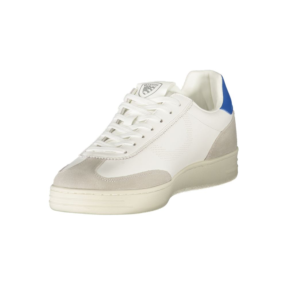 Blauer White Polyurethane Men's Sneaker