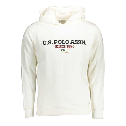 U.S. POLO ASSN. Wit katoenen herensweatshirt
