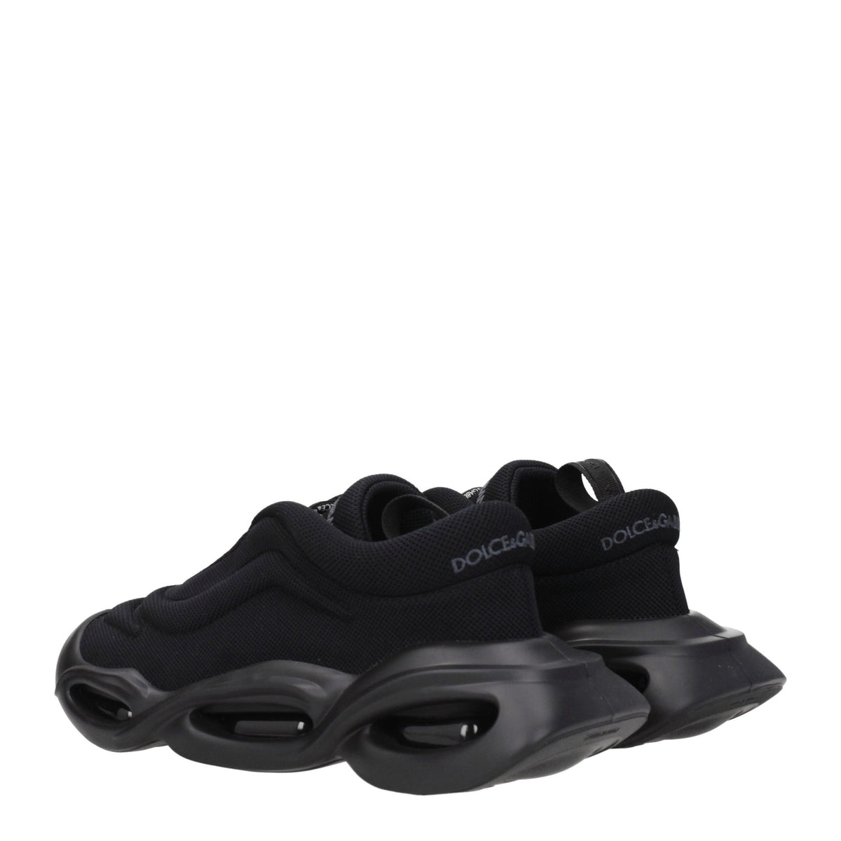 Dolce & Gabbana Black Fabric Chunky Sneakers