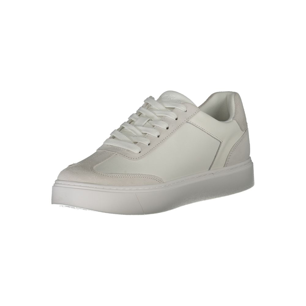 Calvin Klein White Polyurethane Men Sneaker