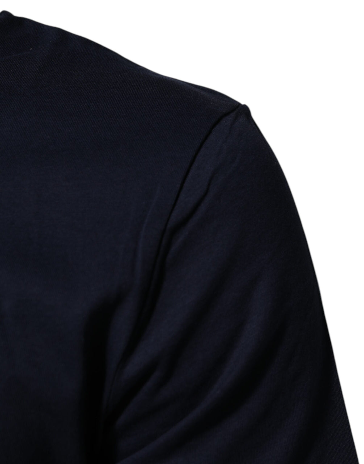 Dolce & Gabbana Dunkelblaues Baumwoll-T-Shirt für Herren mit DG-Logo-Print