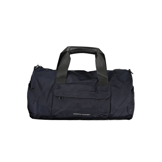 Tommy Hilfiger Blue Polyester Men's Bag with Adjustable Shoulder Strap