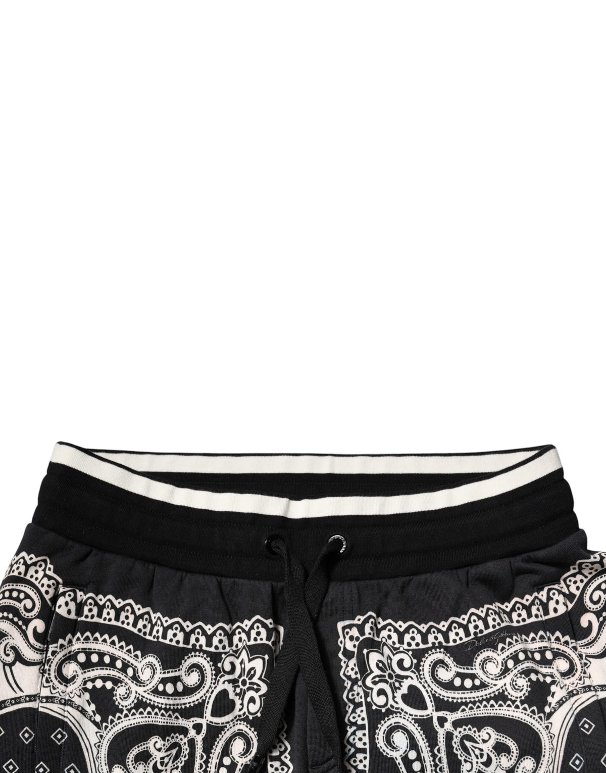 Dolce & Gabbana Black Cotton Bandana Jogger Sweatpants Pants