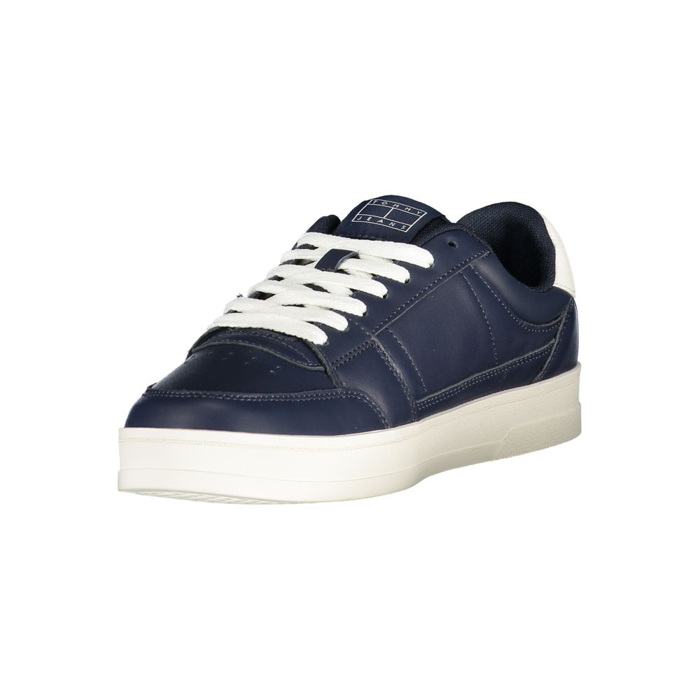 Tommy Hilfiger Blue Leather Men Sneaker