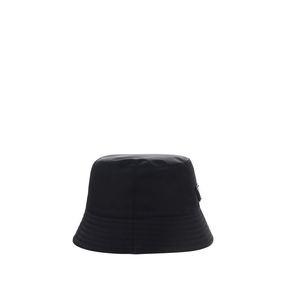 Prada Black Recycled Polyamide Bucket Hat