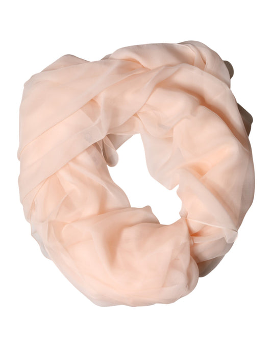 Dolce & Gabbana Light Pink Stole Silk Neck Wrap Shawl  Scarf