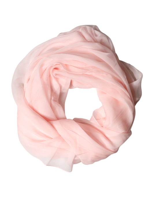 Dolce & Gabbana Light Pink Stole Silk Neck Wrap Shawl  Scarf